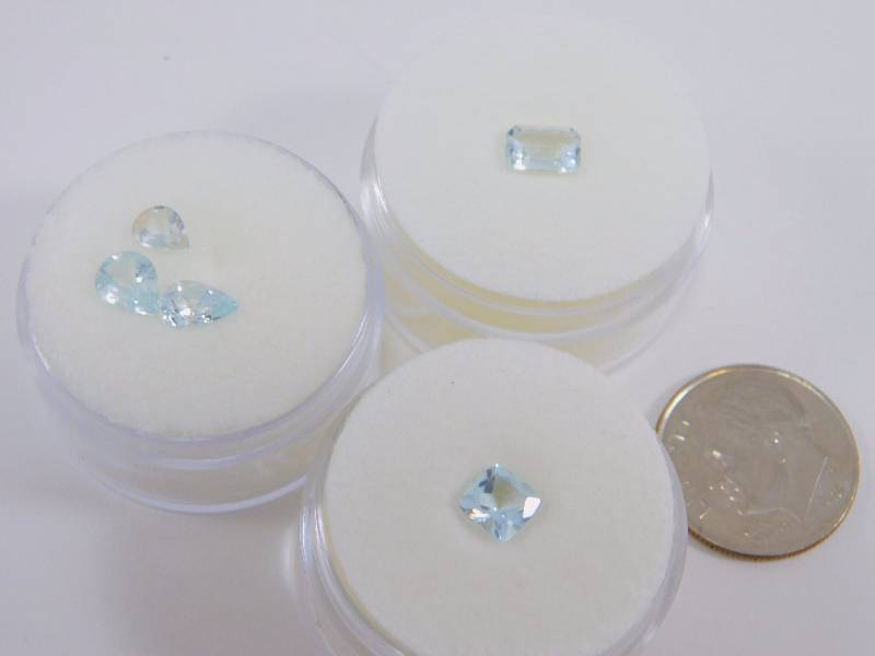 (5) Aquamarine Gemstones 2.15 ct