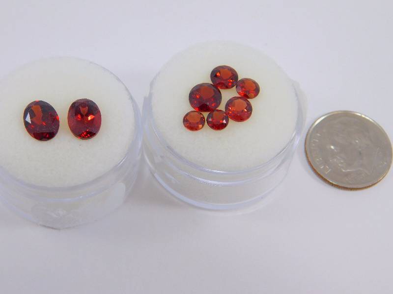 (8) Red Garnet Gemstones 6.38 ct