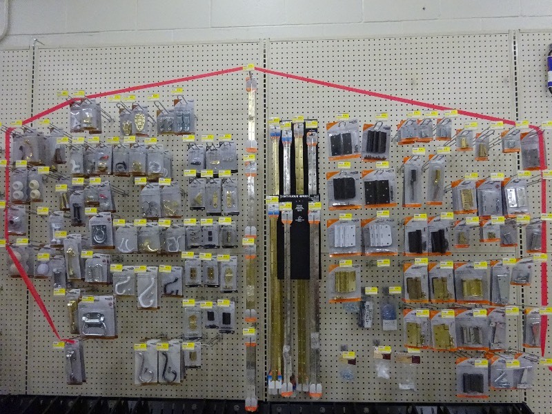 Variety of hinges, clothes hooks, chest holder door stops
