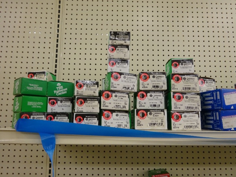 Variety of screws