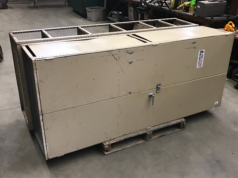 lot 6 image: Lot Of 7ft Steel Shop Cabinet & (1) 7ft Shelf