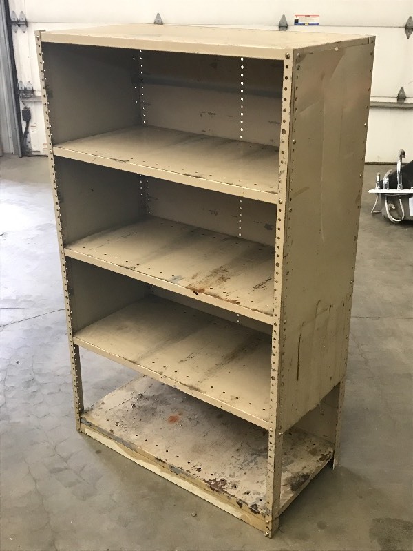 lot 8 image: 4-Level Steel Shop Shelf, 36 Width...