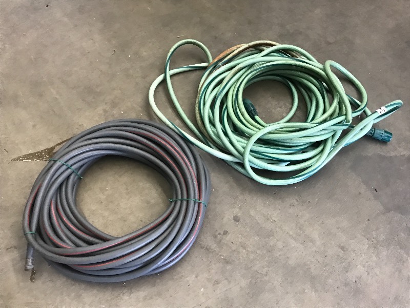 lot 34 image: Lot Of (2) Lengthy Garden Hoses ...