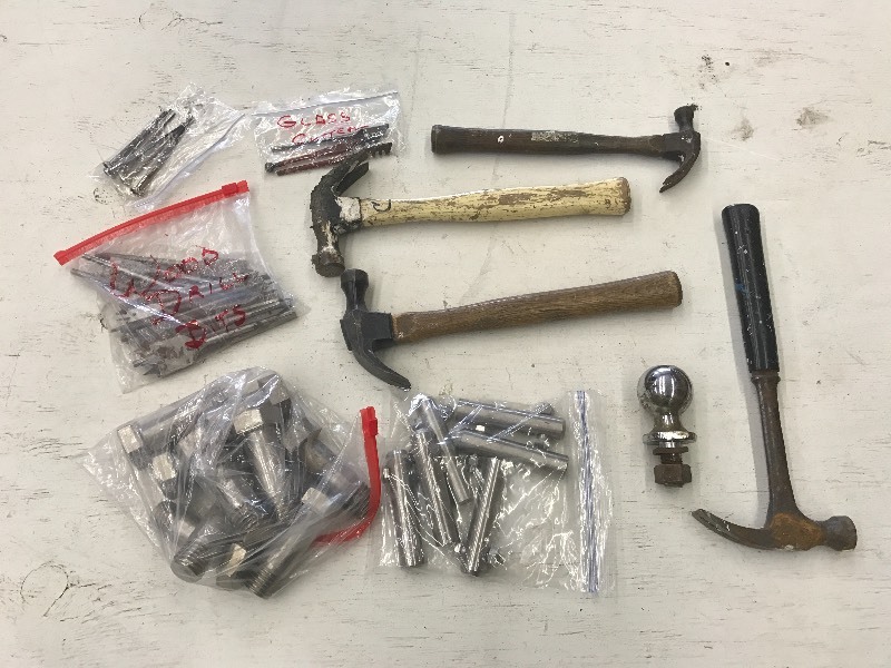 lot 60 image: Box Of Assorted Large Bolts, Wood ...