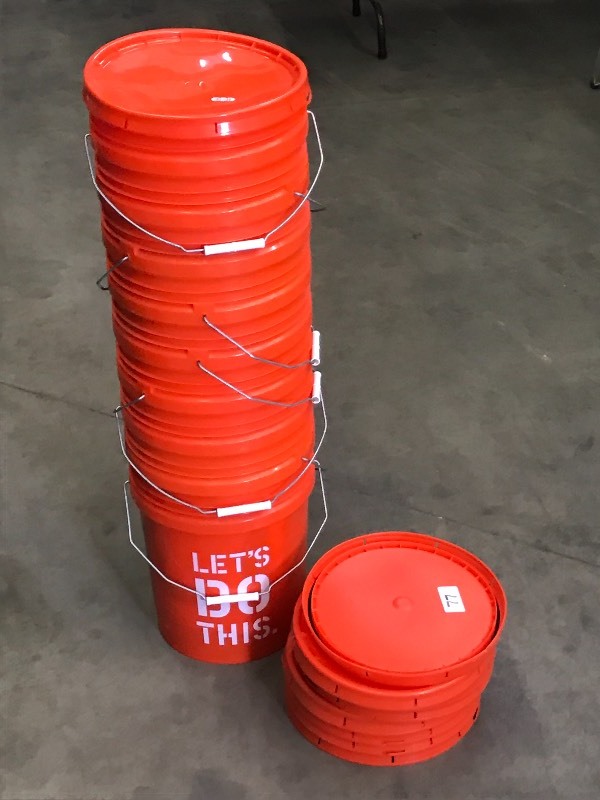 lot 77 image: (9) Home Depot 5-Gallon Buckets ...