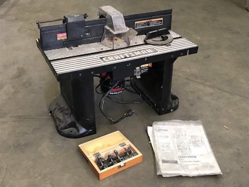 lot 81 image: Craftsman Router Table With Router ...