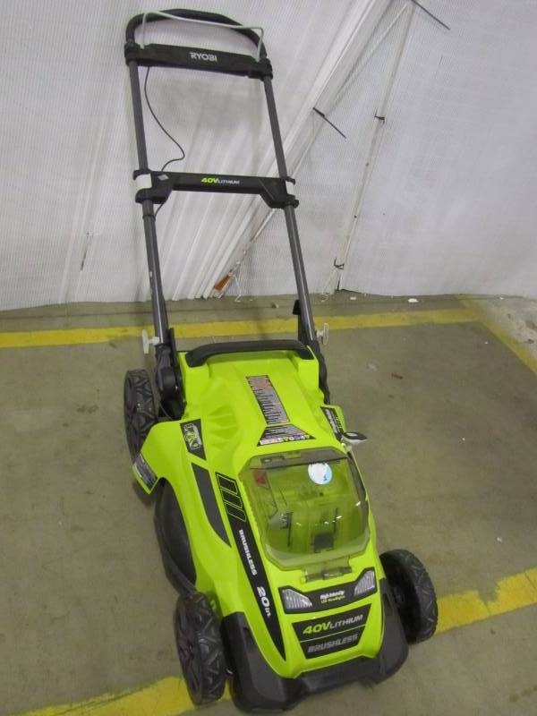 lot 5 image: Ryobi 20 in. 40-Volt Brushless Lithium-Ion Cordless Electric Lawn Mower