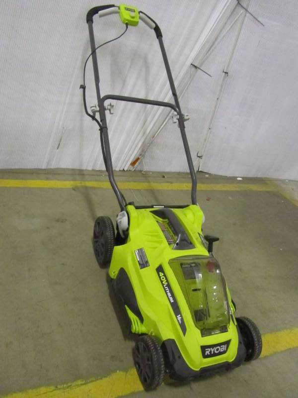 lot 6 image: Ryobi 16 in. 40-Volt Lithium-Ion Cordless Walk-Behind Lawn Mower - Battery and Charger Not Included
