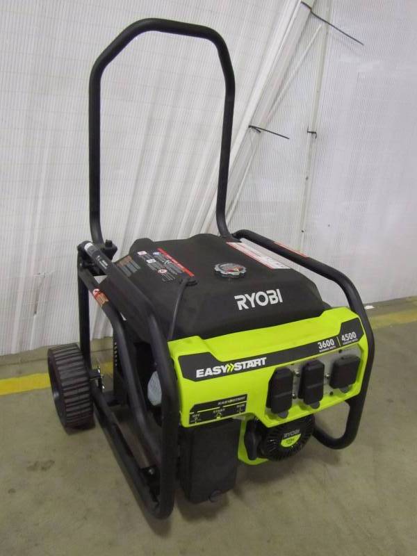 lot 9 image: Ryobi 3,600-Watt 212cc Gasoline Powered Portable Generator