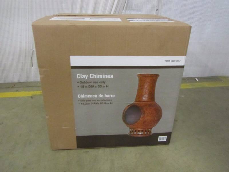 lot 20 image: 19 in. Clay Chiminea