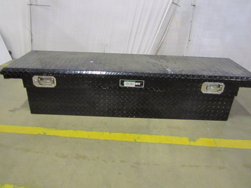 lot 65 image: Husky 70 in. Aluminum Polished Low-Profile Truck Box (Black)