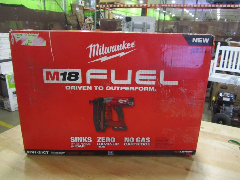 lot 76 image: M18 FUEL 18-Volt 16-Gauge Straight Finish Nailer Kit