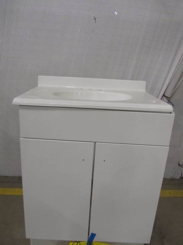 lot 93 image: 24-12 in. W Vanity in White with Vanity Top in White