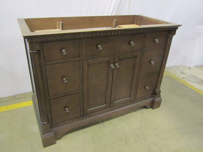lot 97 image: Kingston 48 in. Vanity in Antique Coffee