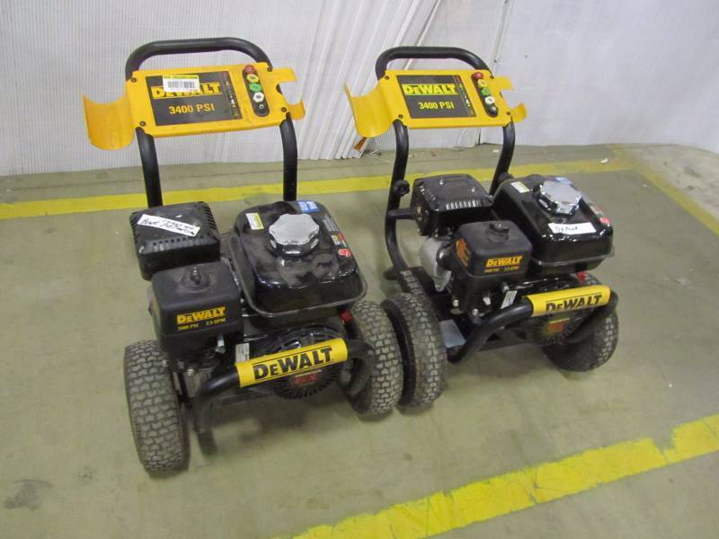 lot 103 image: (2) DEWALT Honda GX200 3400-PSI 2.5-GPM Gas Pressure Washer