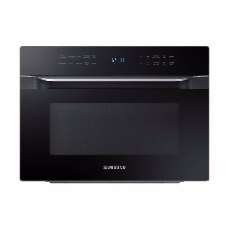lot 46 image: Samsung 1.2 cu. ft. Countertop Power Convection Microwave in Black, Built-in Capable with Sensor Cooking