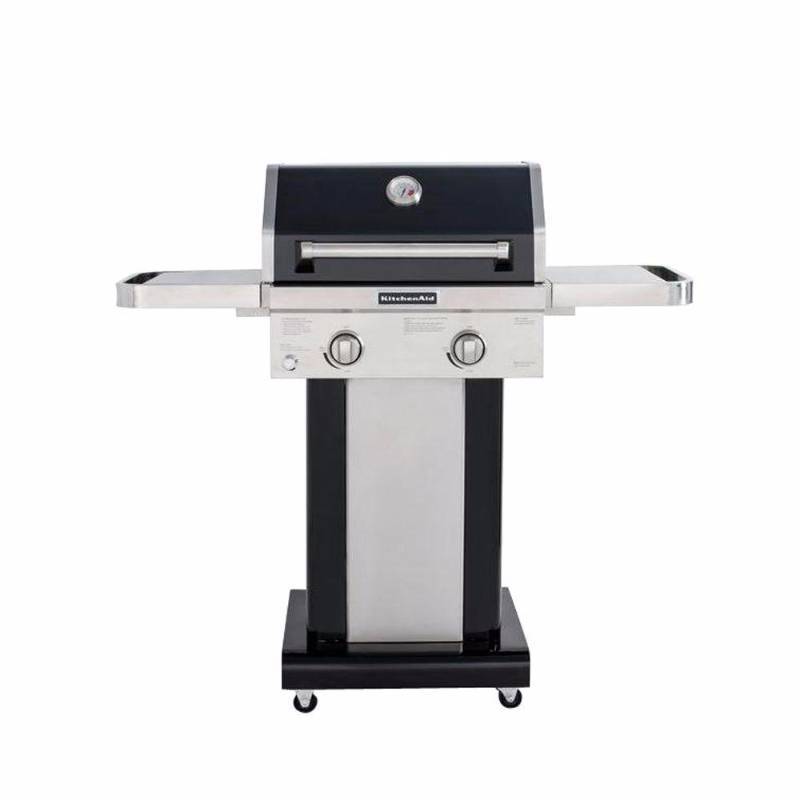 lot 35 image: KitchenAid 2-Burner Propane Gas Grill in Black with Grill Cover