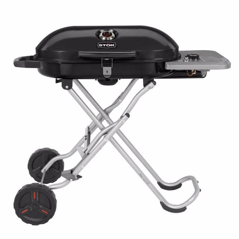 lot 37 image: STOK Gridiron 348 sq. in. Single Burner Portable Propane Gas Grill in Black with Insert Compatibility