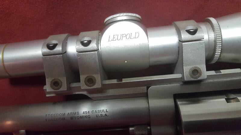 lot 1 image: Freedom Arms Model 83 454 Casull Premier  Grade With Scope