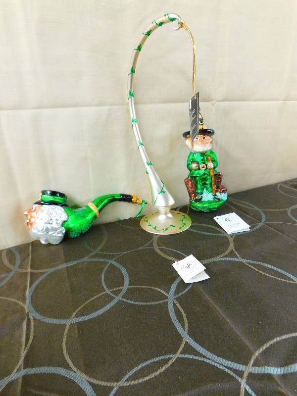 lot 435 image: CHRISTOPHER RADKO ST PATRICKS DAY ORNAMENTS