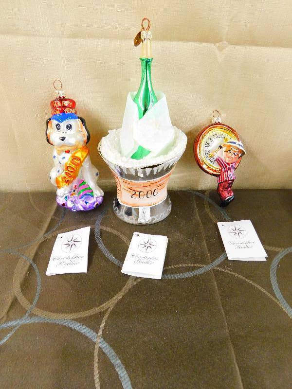lot 496 image: CHRISTOPHER RADKO HOLIDAY ORNAMENTS