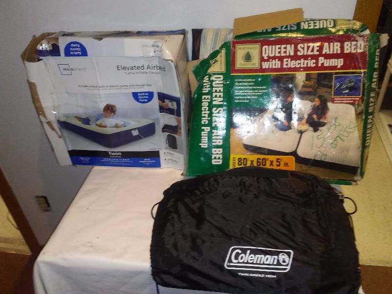 lot 50 image: Inflatable Beds (3) Queen, Elevated Twin, Reg. Twin