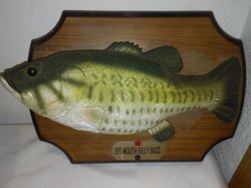 lot 71 image: Vintage Potato Basket, Wooden Match Holder, Billy Bass, and DresserJewelry Organizer