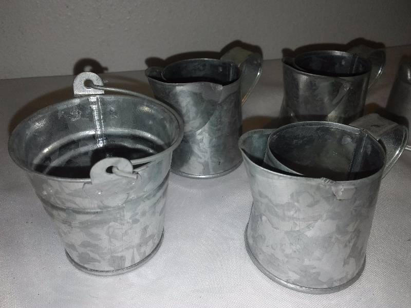 lot 75 image: Miniature CanBucket (9) Milk Can, Milk Buckets, Coal and more