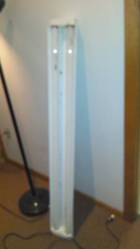 lot 90 image: Shop Light (50 in.)  and 3-bulb floor lamp both working