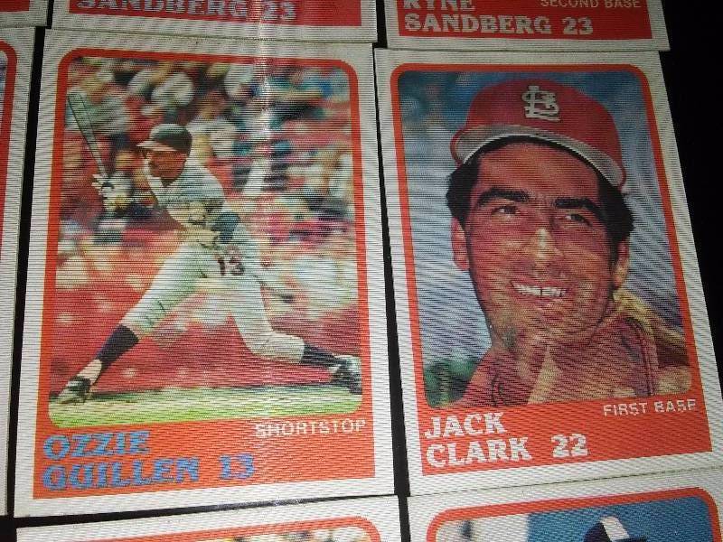 lot 111 image: 1987 Hologram Major League Baseball Cards (12) from Sportsflics