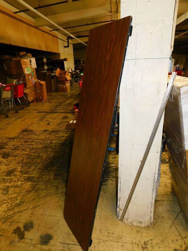 lot 55 image: BROWN FOLDING TABLE