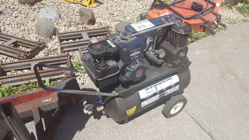 lot 203 image: Gasoline Powered Air Compressor