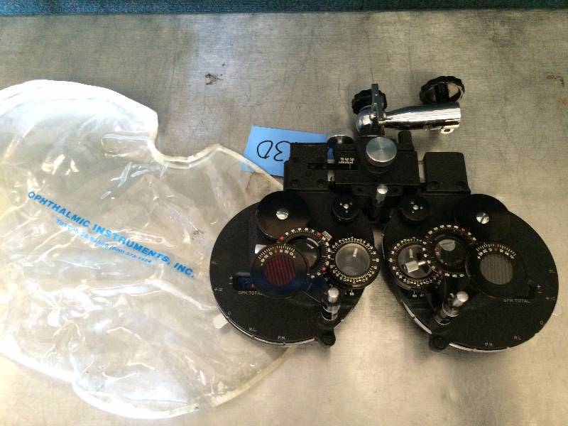 lot 30 image: Wow One USED Just Sold On Ebay $450 Bausch & Lomb Greens Phoropter Eye Examination Tool & Really A Steampunk Cool Piece Super Working Condition