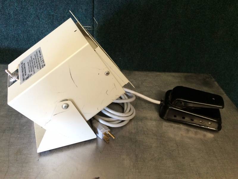 lot 37 image: Retails Used $100 S & S Xray Products Adjustible Xray Film Radiology Illuminator Viewer Spotlight wFoot Pedal - Multiple Uses For This Light Up Lamp Medical Equipment Works & Super Condition