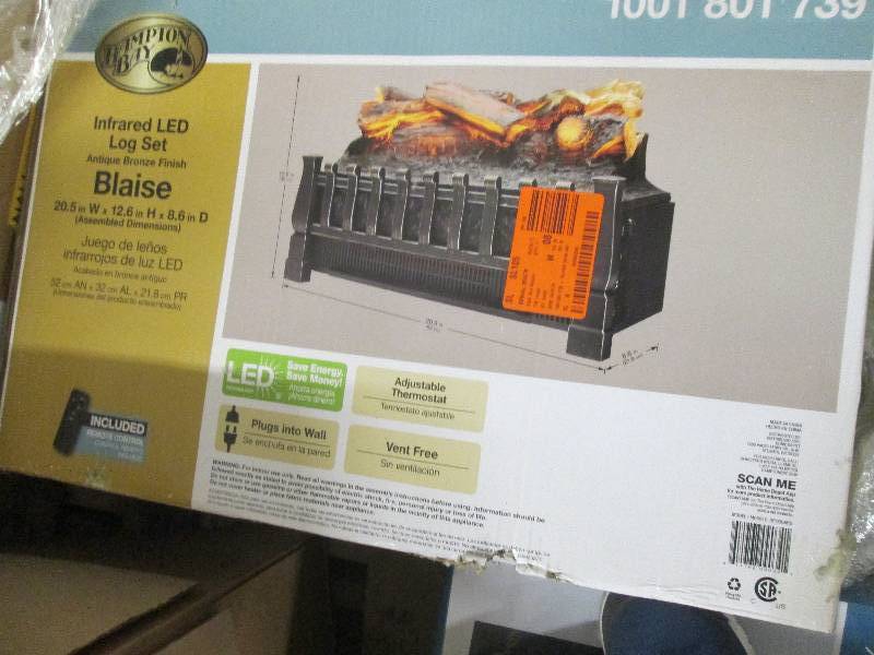 lot 20 image: Hampton Bay 20 inch Infrared Firepl...
