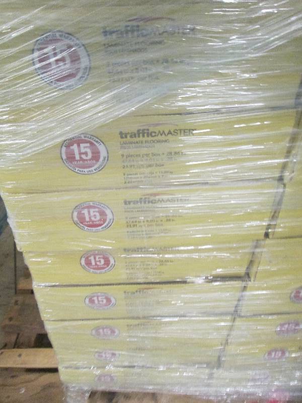 lot 37 image: 9 cases Traffic Master Dark Brown H...