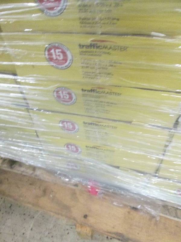 lot 41 image: 9 cases Traffic Master Dark Brown H...