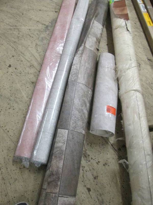 lot 61 image: Lot of 5 Assorted Vinyl Rolls ...