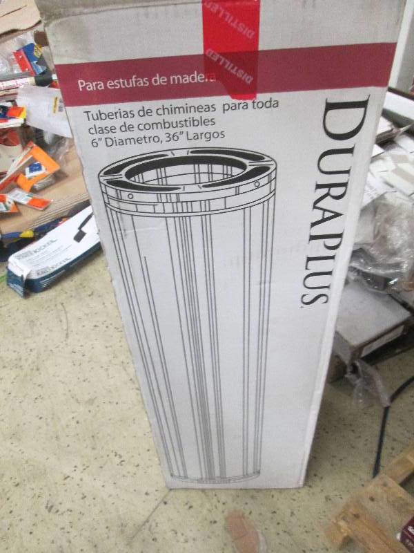 lot 103 image: Duravent 6 in. Dia x 36 in. Triple-...