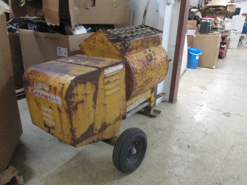 lot 127 image: Towable Cement Mixer by Gilson, has...