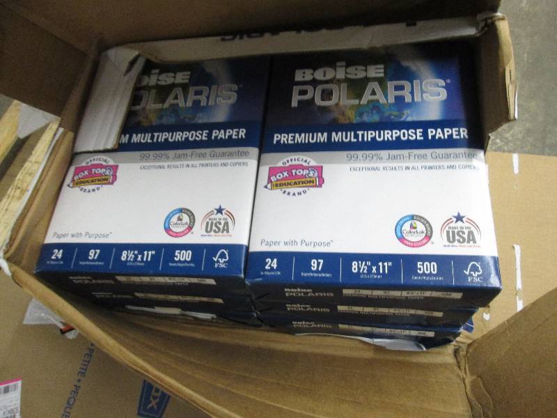 lot 186 image: 6 Reams Boise Polaris 24lb Premium ...