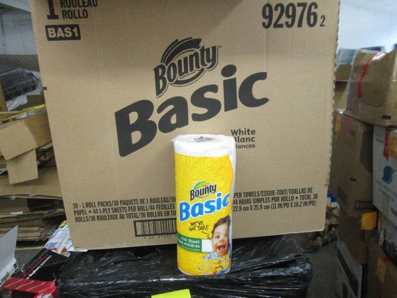 lot 187 image: Case of 30 - 1 Roll Packs of Bounty...