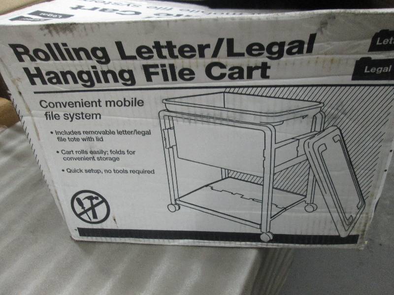lot 188 image: Advantus Folding Mobile File Cart R...