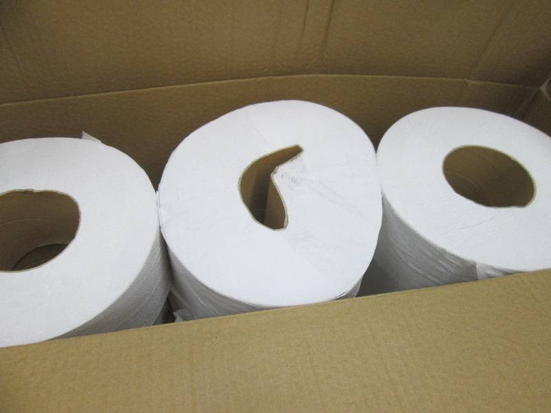lot 190 image: Case of 12 Jumbo Rolls 2-Ply Toilet...