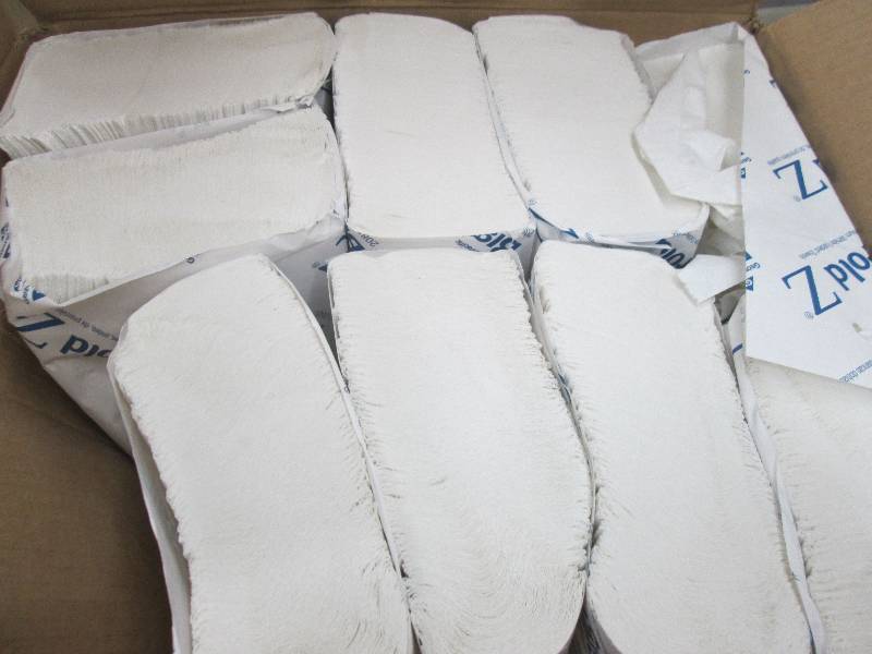 lot 201 image: Box of 9 Packs Premium White Folded...