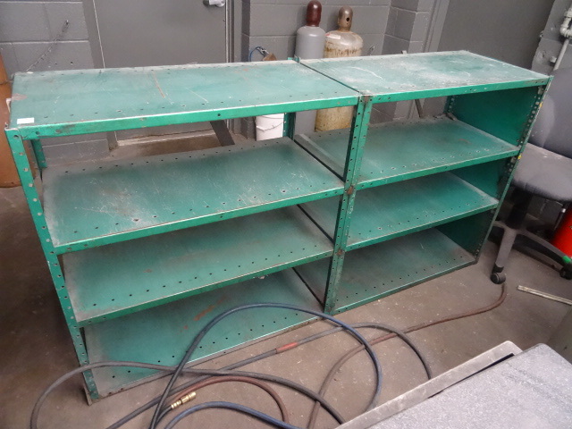 lot 10 image: Metal shelving unit. 72 x 18 x 37...