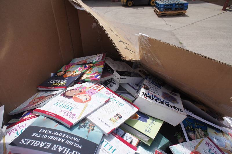 1 MASSIVE PALLET  LOT OF AMAZON GENERAL MERCHANDISE - MOSTLY - BOOKS - MEDIA - TEXT ITEMS  YOU GET EVERYTHING