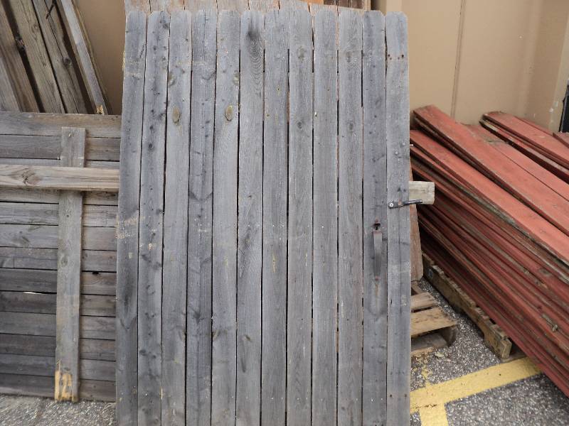 gray weathered gate, 44x67...