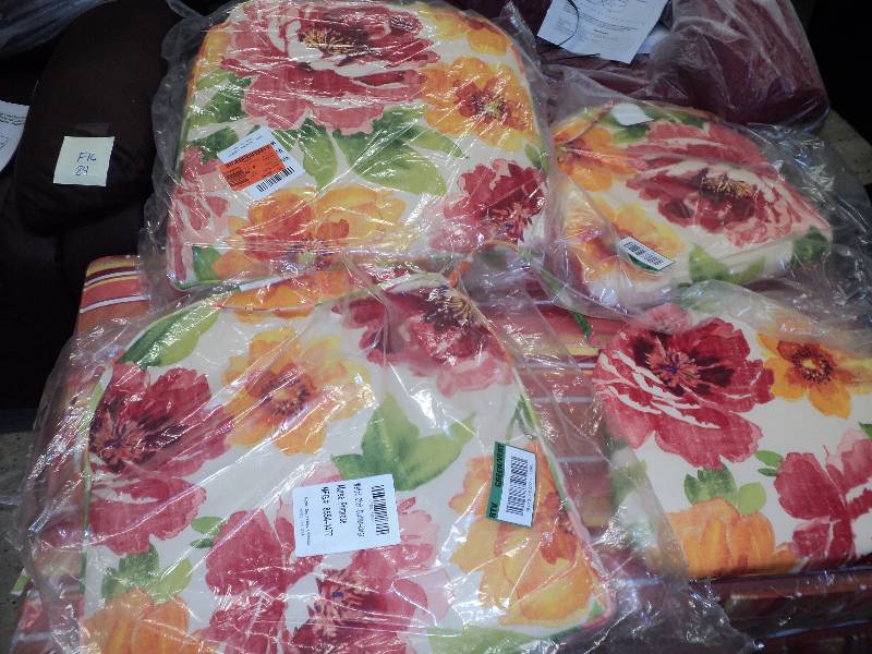2 large and 2 small chair cushions...