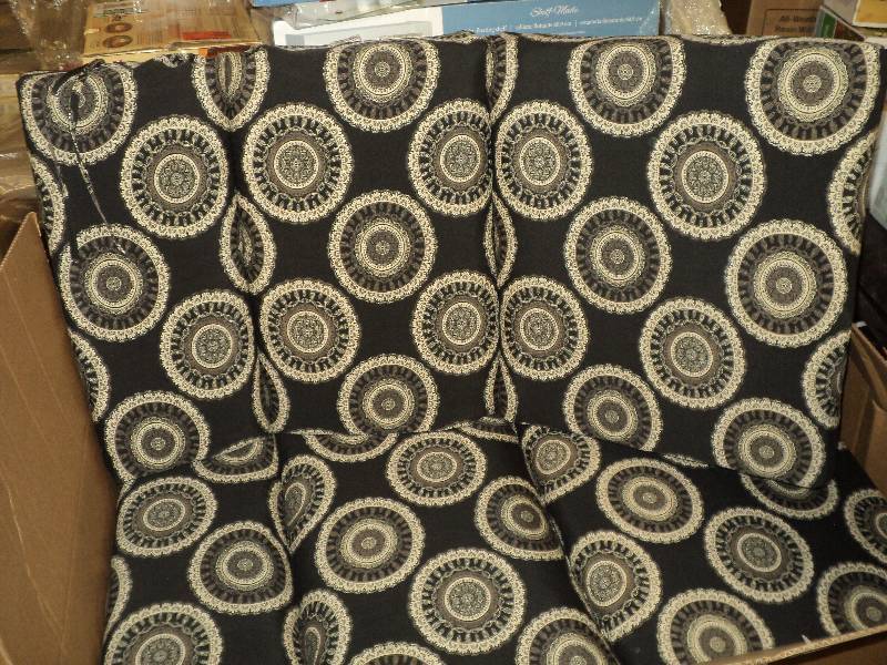hampton bay, 2 patio chair cushions...